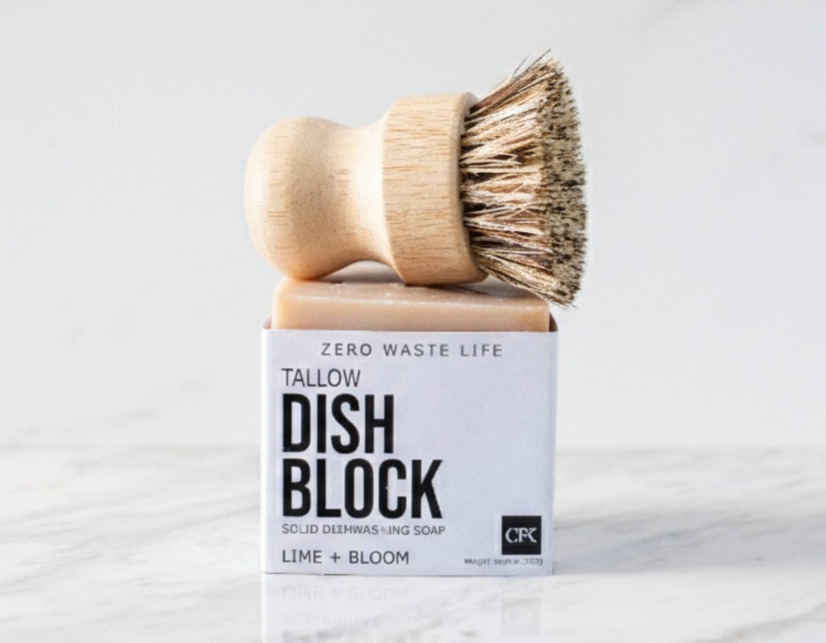 Dih Block Dish Block Set – Lime & Bloom | ±410g – CFKitchen