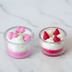 Strawberries & Cream Valentine Candle