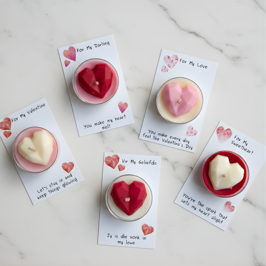 Valentine's Day Tea Light Card Candle